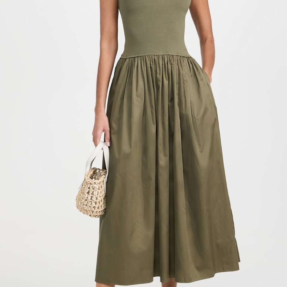 La Ligne Knit Combo Dress with Poplin Skirt - Picture 7 of 8